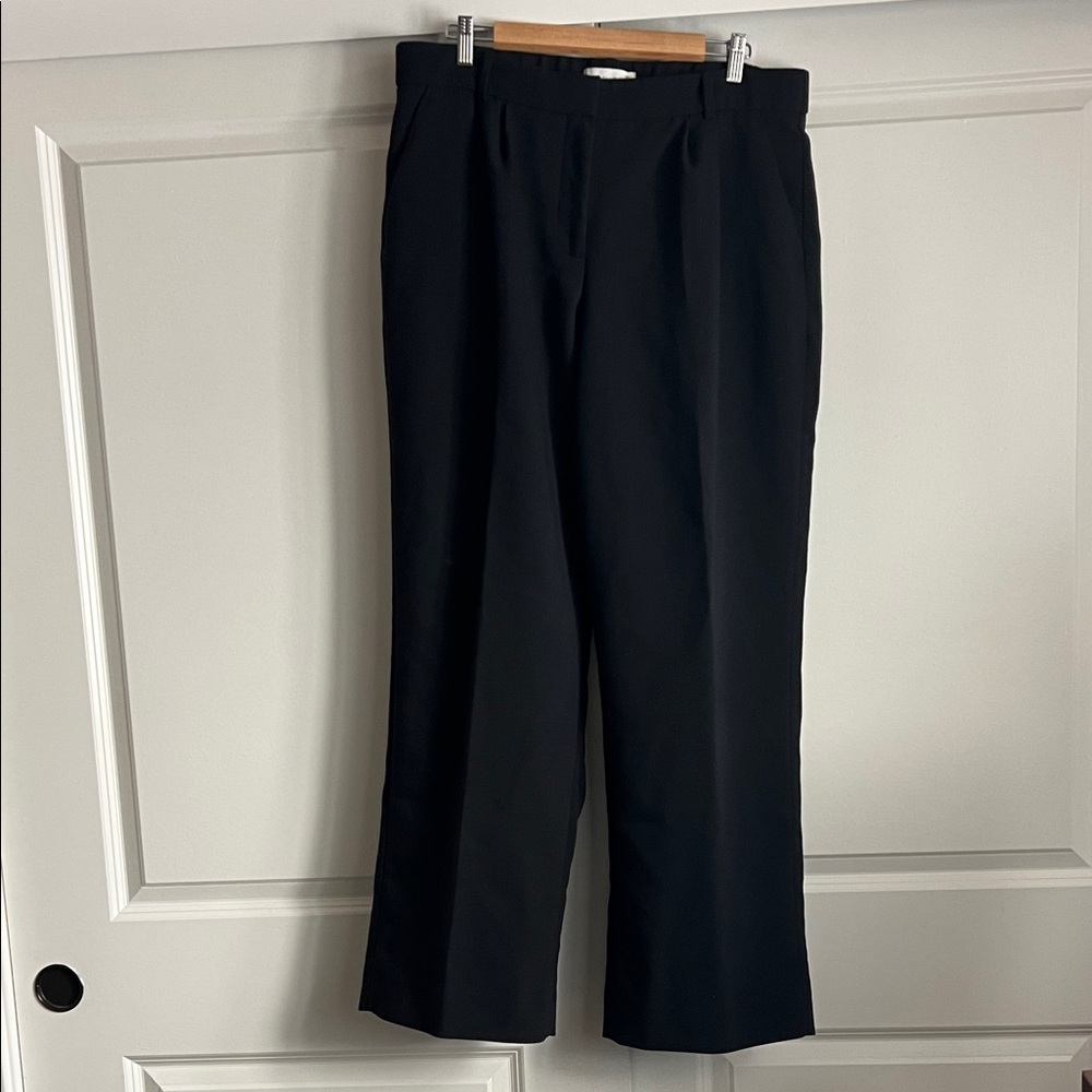Abercrombie Curve Love A&F Sloane Low Rise Tailored Wide Leg Pant